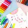 Plumas Acuarelables Lavables de Cerdas Suaves para Niños para Pintura y Graffiti Infantil Set de Pinceles a Base de Agua 12 24 36 48 Plumas de Colores