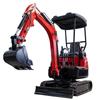 Suministro directo de Guangxi: excavadora pequeña de 1,8 T con martillo triturador, pinza de madera, rotación en espiral y motor diésel.