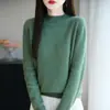 Suéter de malha com gola alta e mangas compridas, novo modelo estiloso para outono e inverno, peça premium pronta para usar, base para usar por baixo