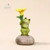 Enfeites Originais de Resina de Sapo Transfronteiriços, Vasos de Flores Criativos, Decorações de Rochedos para Micro-Paisagismo, Lembrancinhas de Animais, Enfeites para Carro