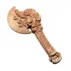 Hacha de Madera de Roble con Relieve de Nube, Modelo de Juguete Infantil, Arma de Madera Maciza de una Pieza, Accesorio para Escenario, Seguro