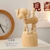 Adornos de Escritorio Madera Pequeños Regalos Decoración Marionetas Creativas Figuras de Madera Niñas Madera Niños Juguetes Móviles