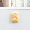 Urso de Desenho Animado Dormindo Fofo Borracha Cabeça de Cola em Creme Corda para Cabelo Adesivo de Geladeira Adesivo para Celular DIY Pequena Resina