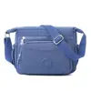 Bolso de Hombro Cruzado Cuadrado de Nailon Impermeable para Mujer, Versátil, Casual, Conveniente, Gran Capacidad, Multibolsillos, Color Sólido