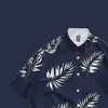 Camisa Floral de Manga Corta para Hombre Estilo Sudeste Asiático, de Secado Rápido, Seda de Hielo, para Vacaciones en la Playa, Estilo Sanya, Camisa Hawaiana para Hombre