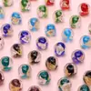 Pulsera de Cuentas Redondas de Vidrio Soplado con Lámina Dorada Vintage de 10 mm, Cuentas Sueltas para Pendientes, Collares, Accesorios de Joyería Hechos a Mano
