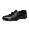 Zapatos de Cuero Tallado Estilo Británico para Hombre, Mocasines Versátiles de Moda Casual con Borlas Brogue para Hombre