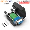 Conector VGA DB15 sem solda cabeça macho e fêmea 3 fileiras 15 pinos monitor de computador projeção 3 6 cabeça fêmea parafuso