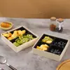 Caixas de Embalagem, Caixas de Embalagem Descartáveis, Caixas de Madeira para Salada de Frutas para Viagem, Marmitas Descartáveis de Grau Alimentício