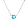 Colar de diamante único de água-marinha transfronteiriça zircão s925 prata esterlina pingente simples de alta qualidade colar feminino corrente de clavícula atacado