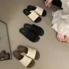 Chanclas Estilo Francés para Mujer, Calzado de Verano para Exteriores, Zapatos de Playa para Vacaciones, Nuevas Sandalias Planas Casuales de Punta Abierta Antideslizantes
