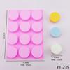 12 Formas de Silicone para Bolo Cilíndrico DIY Formas de Silicone para Chocolate Sabonete Artesanal Cera de Aromaterapia Gesso