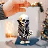 Pingente de Caveira Acrílico 2D Super Legal Ornamento para Pendurar no Carro Pingente de Decoração de Natal Chaveiro de Mochila Decoração de Presente