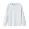 340G de alta qualidade de cerâmica pesada lixamento algodão manga longa T-shirt masculina cor sólida gola redonda primavera e outono ombro base camisa coletes