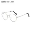 Novos Óculos de Proteção para Olhos Anti-Luz Azul Masculinos e Femininos Fashion Metal Korean Style Óculos Moldura Redonda Uv400 Moldura 6003