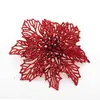 Decoraciones de Navidad flor de ratán rosa dorado Guirnalda decoración Flor de cerezo decoración de flor de Navidad Suministros para árbol de Navidad DIY