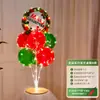 Decoración Navideña Luminosa Mesa Globos Flotantes Árbol de Navidad Tienda con Escaparate Flotante Atmósfera Festiva Arreglo de Escena de Disfraces