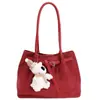 Bestseller Transfronterizo Atmósfera Otoño/Invierno Gran Capacidad Cuero Escarchado Hebilla Bolso Tote Maillard Gama Alta Bolso de Hombro Único