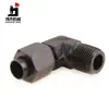 Joelho de Transição Hidráulico 90 Graus Ângulo Reto Flare Tipo D Ponto de Conexão de Tubo de Óleo Rosca Externa Pontiaguda Métrica para Imperial