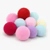 Pompones pequeños de poliéster de colores de alta elasticidad Accesorios hechos a mano para manualidades Decoración navideña Accesorios de bola de peluche Transfronterizo