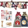 Oferta especial de Amazon: Juego de bolsas de regalo navideñas con calendario de adviento y cuenta regresiva, bolsa decorativa colgante, bolsa para envolver dulces navideños.