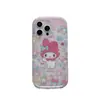 Funda de Teléfono Móvil de Conejo Lindo de Dibujos Animados Adecuada para Iphone16Promax Apple 15/14Pro Todo Incluido Japonés y Coreano 13 Mujeres