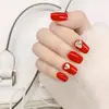 Para mapear y recolectar muestras de uñas postizas terminadas al por mayor, impermeables, desmontables, de color rojo neto, con piezas de uñas para usar