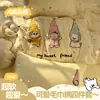 Nuevo Juego de Cama de Cuatro Piezas Bordado con Hilo Negro de Cuero Estampado de Gato Leopardo, Sábana de Algodón Puro con Estampado de Leopardo de Venta Caliente para Celebridades de Internet