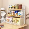 Estante de almacenamiento de escritorio, estante de bocadillos para encimera de mesa de cocina, caja de almacenamiento, estante organizador de varias capas, portadulces de té, portavasos para mesa de centro