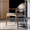 Silla de Comedor de Nogal Negro Norteamericano Silla de Madera Maciza de Alta Gama China Silla de Ocio de Diseñador para Hotel Casa Grande Plana