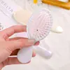 Peine de cojín de aire para macarons para niñas, estudiantes, herramienta de belleza portátil, peine pequeño de masaje con cojín de aire, peine para el cabello para el hogar, peine pequeño