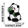 Novo Patch Bordado de Panda Decoração para Roupas Infantis Desenho Animado Fofo Patch Autoadesivo DIY Venda por Atacado