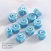 Accesorios de Joyería de Jingdezhen, Cuentas, Cuentas Sueltas, Cuentas Cerámicas Redondas Planas de Ojo de Diablo de Colores, Pulseras, Accesorios para Ropa, Transfronterizo