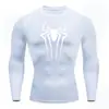 Teum Export Camiseta de Manga Corta de Compresión de Secado Rápido con Estampado de Araña para Hombre Y2K Capa Base para Correr Body para Entrenamiento de Fitness