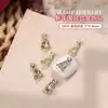 Año Nuevo Rojo Lunares Lazo Arte de Uñas Joyería Rojo Chino Carácter de Bendición Lingote Propicio Deseoso Accesorios de Uña Portátiles