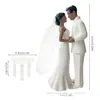 Noivo e Noiva Decoração de Bolo de Casamento Enfeites Véu de Renda Noivado Bridal Festa de Casamento Chá de Panela