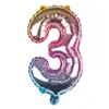 Globos de Papel de Aluminio Digitales de 16 pulgadas Versión Americana Color Gradiente Oro Rosa Globos de Papel de Aluminio Plateados Globos de Cumpleaños