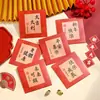 Ano do Cavalo Estilo Chinês Caligrafia Criativa Envelope Vermelho Bolsa Festival da Primavera Quadrado Caligrafia Envelope Vermelho Bolsa Espessada Ano Novo Envelope Vermelho Bolsa para Afastar Espíritos Malignos