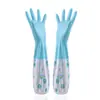 Guantes para el Hogar de Goma Látex Cocina Nitrilo Limpieza del Hogar Lavandería Lavavajillas Impermeables Goma Flor Margarita Guantes de PVC