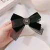 Faixa de Cabelo Laço de Organza Coreana Beleza Total Grampo de Cabelo Veludo Francês High-End Grampo de Mola na Parte de Trás da Cabeça