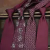 Corbata Ropa Formal para Hombre Estilo Coreano Británico Negocios Retro Estilo Europeo y Americano Borgoña Novio y Padrino Boda 8cm Estilo Hecho a Mano