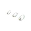 Plata de Ley S925 Cuentas Lisas de Oliva, Cuentas de Arroz, Cuentas Sueltas, Cuentas Espaciadoras, Accesorios Pequeños de Plata de Ley, Pulsera de Cuentas Hecha a Mano para Bricolaje, Se Vende por Gramo