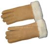 Luvas Quentes de Inverno para Exterior para Homens e Mulheres de Couro de Peça Única Lã de Ovelha Genuína para Esqui