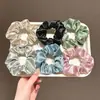Diadema de Seda Francesa Satinada Plisada para el Pelo, Estilo de Alta Gama, Cuerda para el Pelo para Atar el Cabello, Banda Elástica para Cola de Caballo Alta