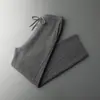 Nuevos Pantalones de Lana Otoño e Invierno para Hombre, Elásticos en Cuatro Direcciones, Cintura Elástica, Duraderos, Cálidos, Pantalones Casuales de Corte Ajustado para Uso al Aire Libre