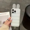 Orejas de Conejo Tridimensionales Adecuadas para Funda de Teléfono Móvil Apple 17Promax Iphone16 Color Puro Elevada Anti-Caída Cubierta Protectora 14