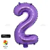 Decoración Fiesta de Cumpleaños Boda Globo de Película de Aluminio Alfanumérico Morado de 16 pulgadas 0-9 A-Z Globo de Papel de Aluminio Venta al por Mayor
