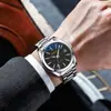 Reloj Mecánico Chenxi para Hombre, Diseño Hueco, Luminoso, Resistente al Agua, Reloj de Hombre Abejorro, Mecánico Totalmente Automático con Calendario, Modelo con Correa de Acero