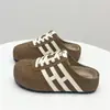 Tamancos Femininos Birkenstock de Encaixar com Solado Grosso 2026 Camurça Cáqui Versáteis Chinelos de Exterior para Mulheres