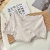 10A Encaje Antibacteriano con Lazo Pura Tentación Amigables con la Piel Algodón Puro Calzones de Cintura Media Entrepierna Extendida Algodón Completo Calzones para Mujer